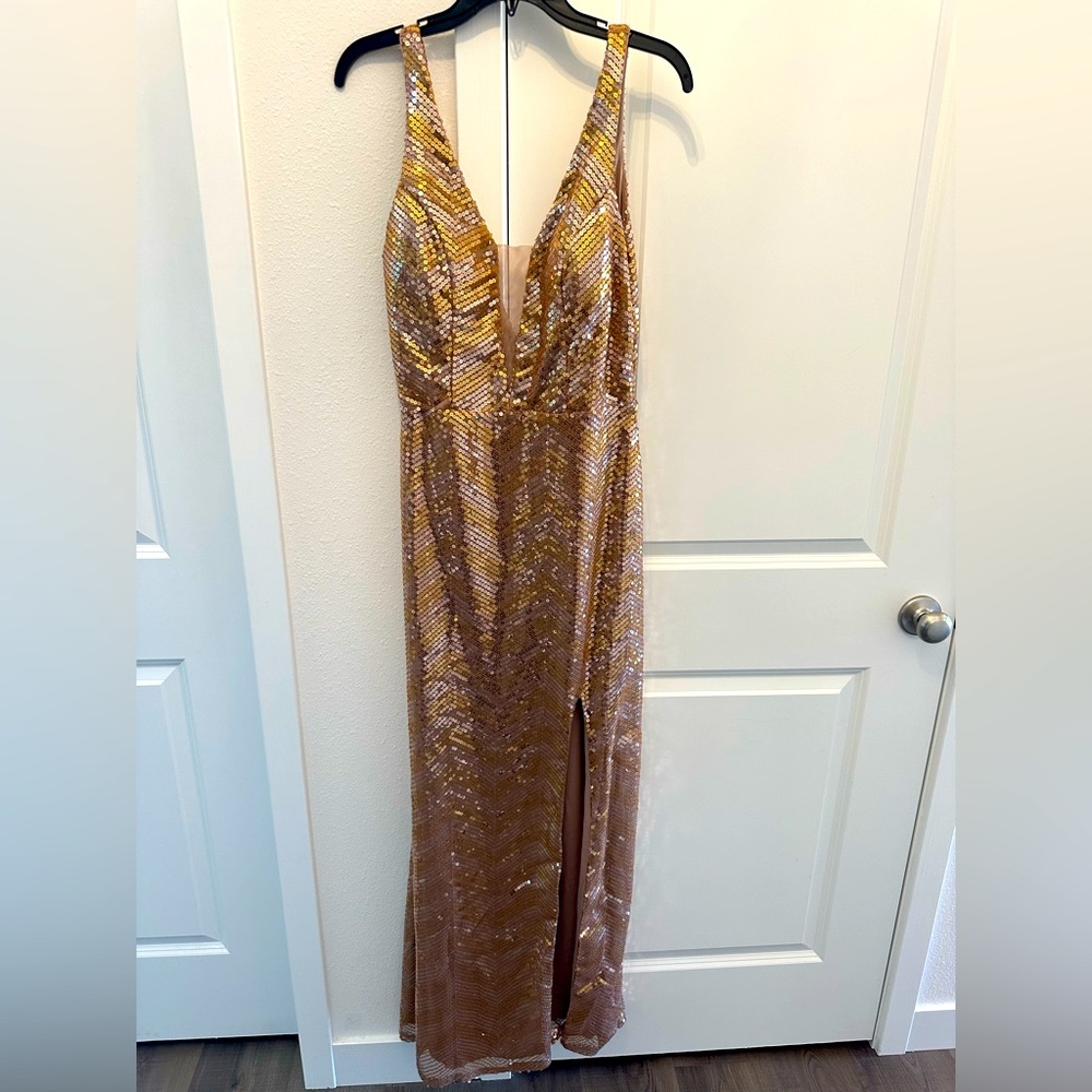 Copper / Gold Sequin Dress